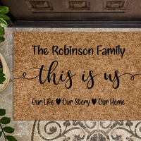 This Is Us Custom Personalized Doormat