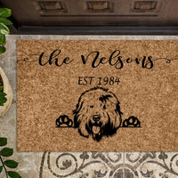 Old English Sheep Dog Personalized Doormat