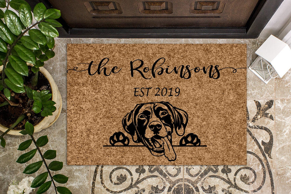 German Shorthaired Pointer Dog Personalized Custom Doormat