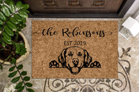 Golden Retriever Personalized Custom Doormat
