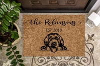 German Wirehaired Pointer Dog Personalized Custom Doormat
