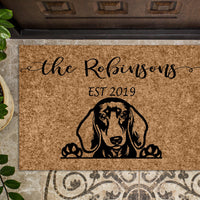 Dachshund Wiener Dog Personalized Custom Doormat