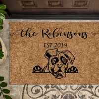 Boxer Dog Personalized Custom Doormat