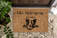 Border Collie Personalized Custom Doormat
