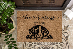 English Springer Spaniel Personalized Custom Doormat