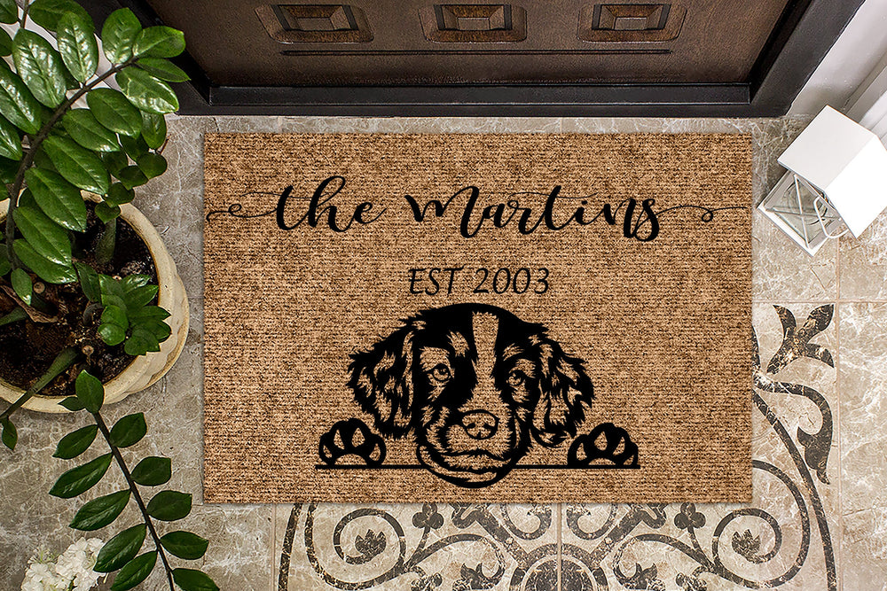 English Springer Spaniel Personalized Custom Doormat