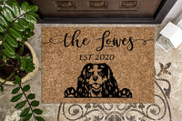 Cavalier King Charles Spaniel Personalized Custom Doormat
