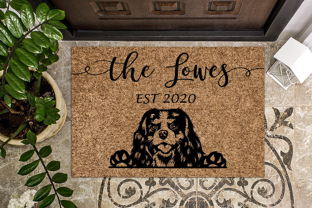 Cavalier King Charles Spaniel Personalized Custom Doormat