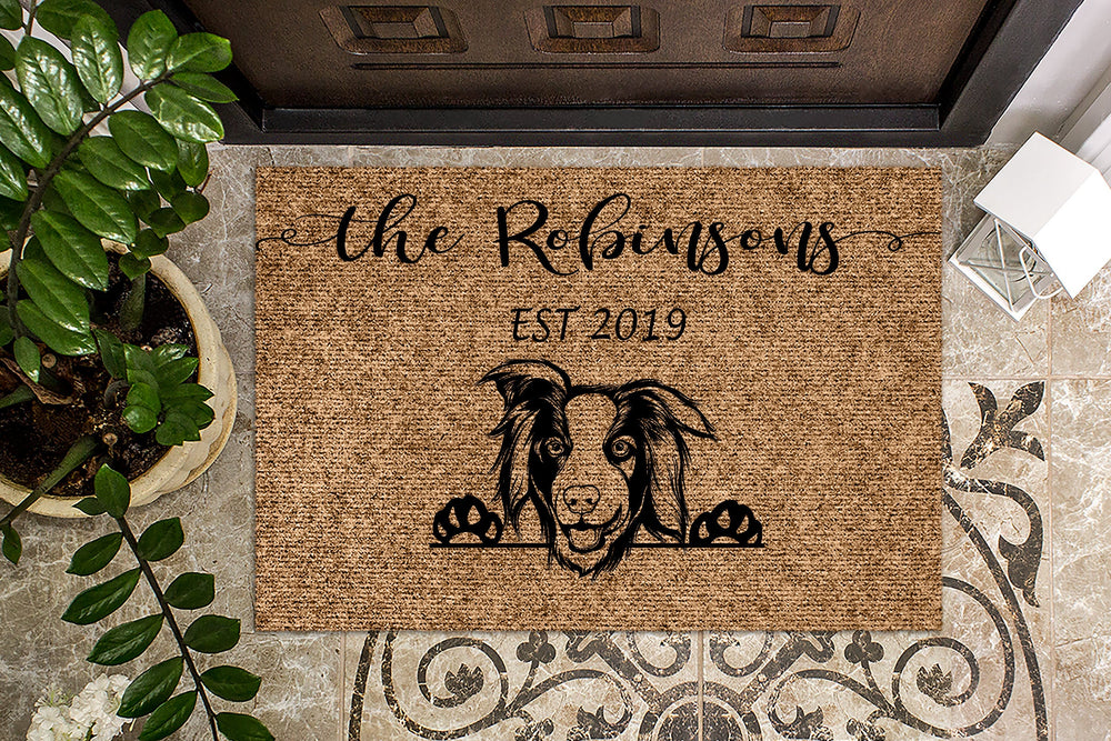 Australian Shepherd Personalized Custom Doormat