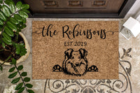 Shetland Sheepdog Personalized Door Mat
