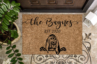 Bloodhound Personalized Custom Doormat
