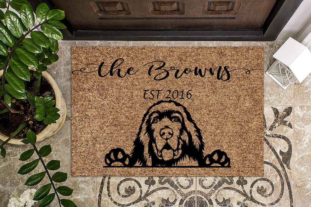 Newfoundland Dog Personalized Doormat