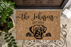 Bull Mastiff Personalized Custom Doormat