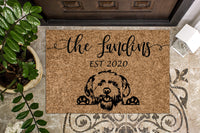 Maltese Puppy Dog Personalized Doormat
