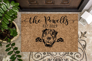 Shar Pei Personalized Doormat