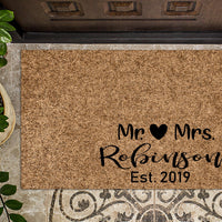 Mr & Mrs Custom Doormat