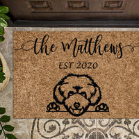 Maltipoo Malti-Poo Personalized Doormat