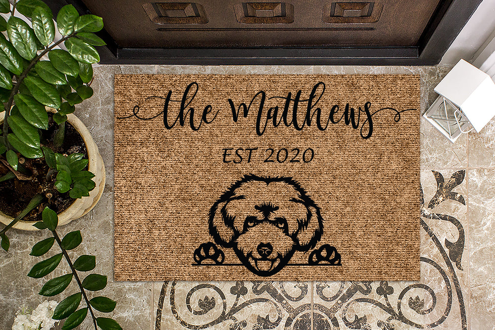 Maltipoo Malti-Poo Personalized Doormat