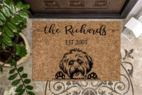 Lhasa Apso Personalized Door mat
