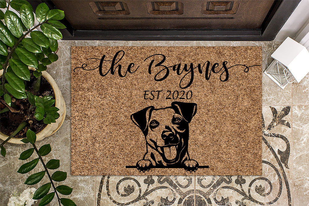 Jack Russell Dog Personalized Doormat