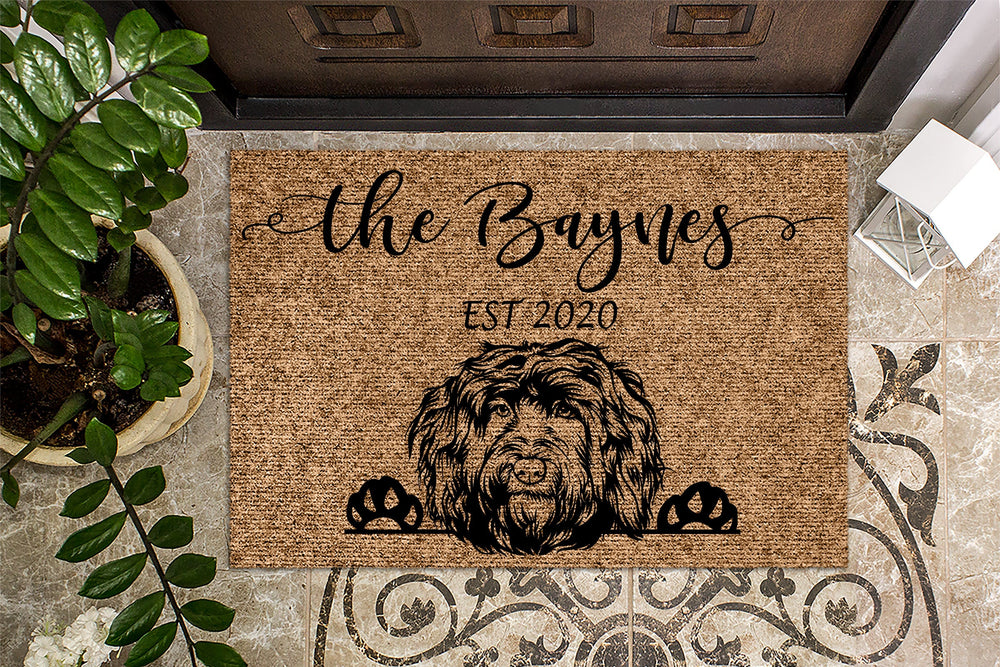 Portuguese Water Dog Personalized Door mat