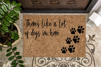 Just so you know there's like a lot of dogs in here! Funny Doormat
