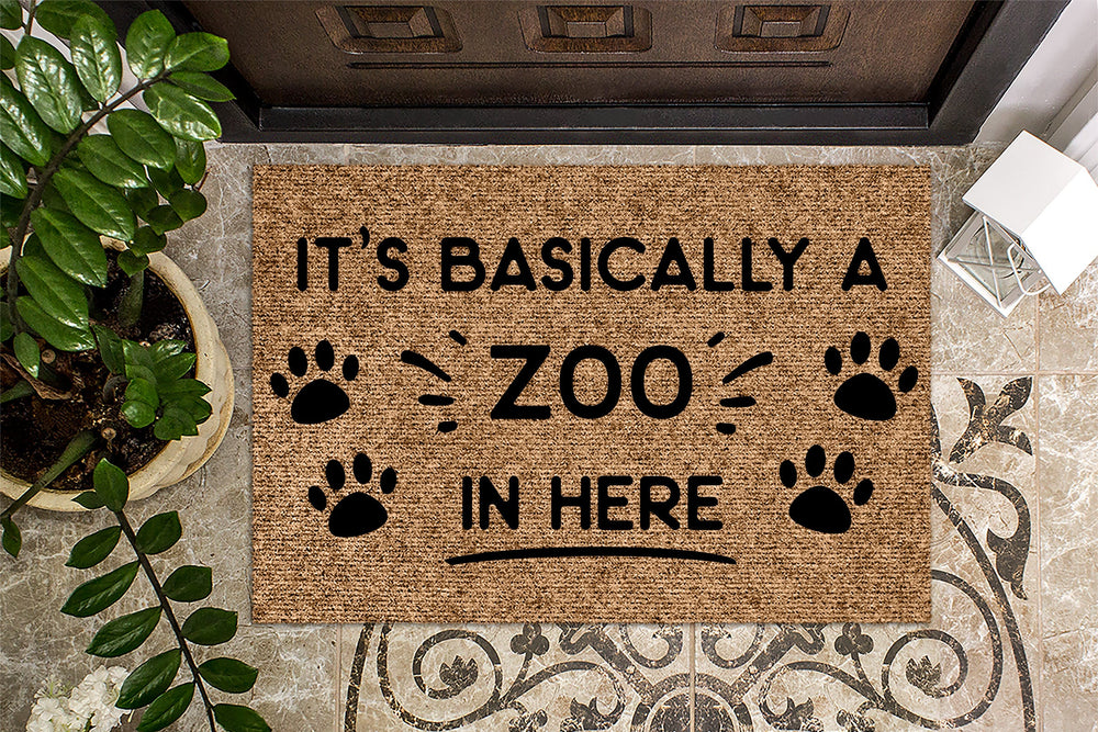 Basically A Zoo In Here Doormat