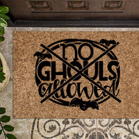 No Ghouls Allowed Halloween Door Mat | Funny Doormat | Welcome Mat | Funny Door Mat | Funny Gift | Home Doormat | Custom Doormat