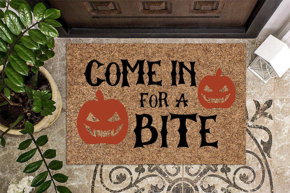 Come In For a Bite Halloween Door Mat
