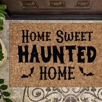 Home Sweet Haunted Home Halloween Door Mat