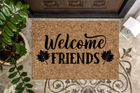 Welcome Fall Friends Door Mat | Fall Doormat | Welcome Mat | Fall Leaves Door Mat | Fall Autumn Decor Gift | Home Doormat | Custom Doormat
