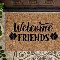 Welcome Fall Friends Door Mat | Fall Doormat | Welcome Mat | Fall Leaves Door Mat | Fall Autumn Decor Gift | Home Doormat | Custom Doormat