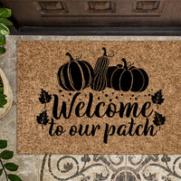 Welcome To Our Patch Home Fall Door Mat