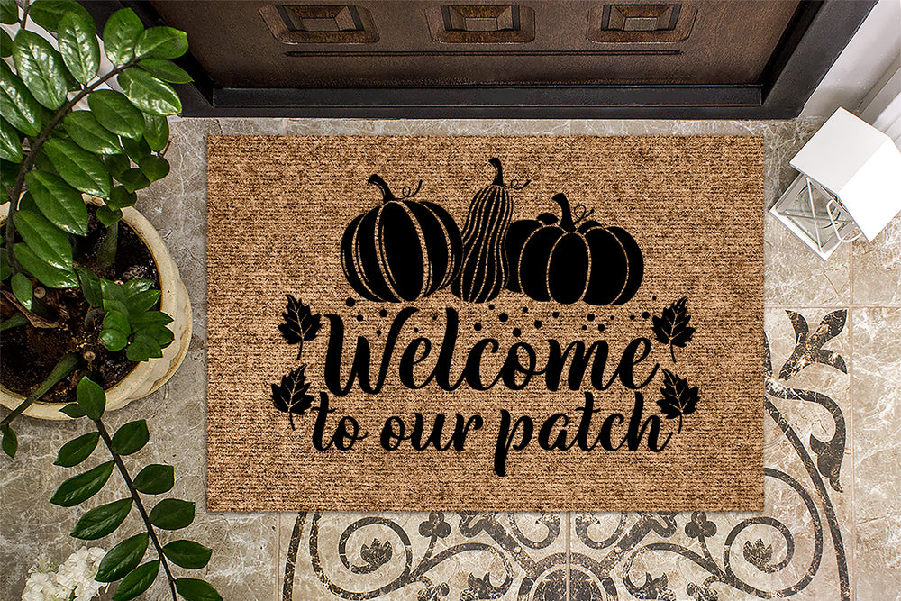 Welcome To Our Patch Home Fall Door Mat
