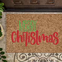 Merry Christmas Colorful Doormat