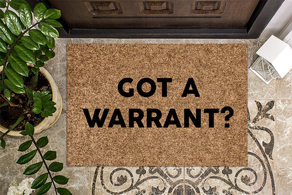 Got a Warrant Funny Doormat