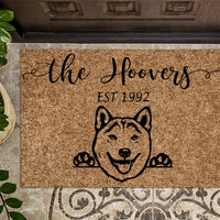 Shiba Inu v2 Personalized Doormat