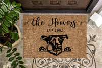 German Shepherd v3 Personalized Custom Doormat
