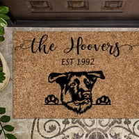 German Shepherd v3 Personalized Custom Doormat