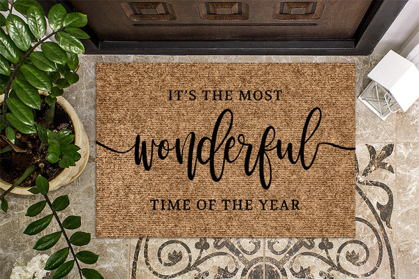 Its the Most Wonderful Time of the Year Christmas Doormat