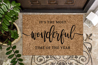 Its the Most Wonderful Time of the Year Christmas Doormat
