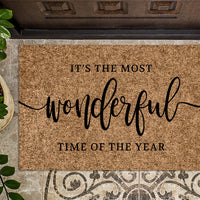 Its the Most Wonderful Time of the Year Christmas Doormat