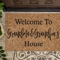 Welcome to Grandma and Grandpa's House  Grandparents Doormat