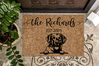 Chesapeake Bay Retriever Personalized Custom Doormat
