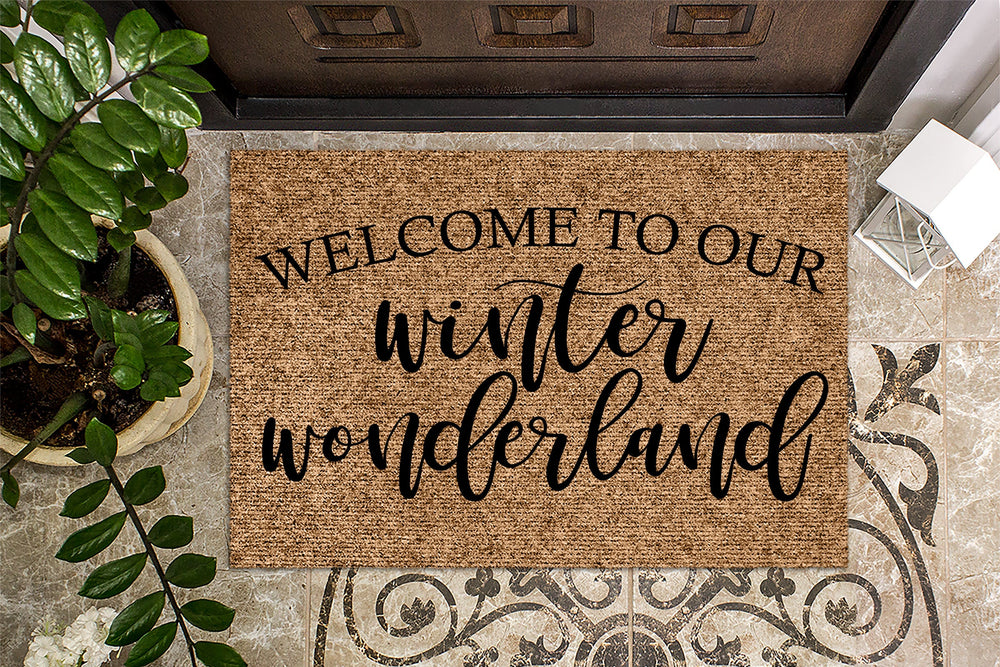 Welcome to Our Winter Wonderland Christmas Doormat