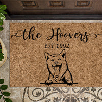 Shiba Inu Personalized Doormat