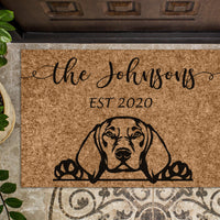 Vizsla Dog Personalized Doormat Hungarian Pointer