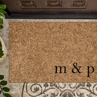 Monogram Letter Doormat Initials Custom Doormat