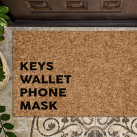 Keys Wallet Phone Mask Doormat