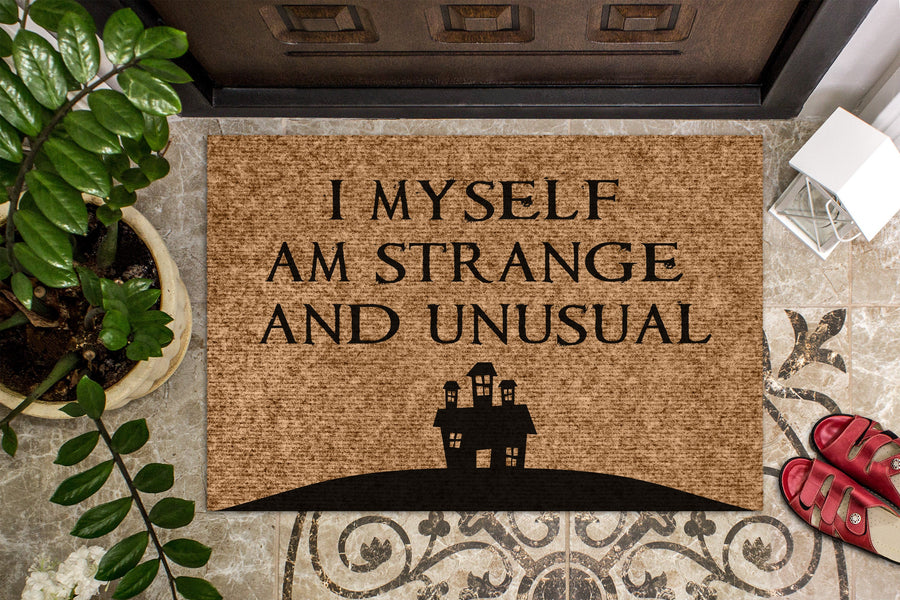 I Myself Am Strange And Unusual Door Mat